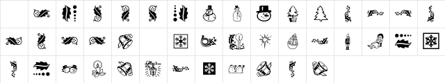 Christmas Ornaments One MT Regular Character Map