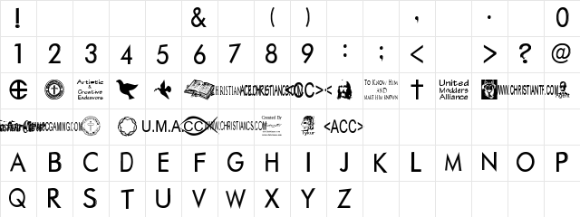 Christian Crew Regular Character Map