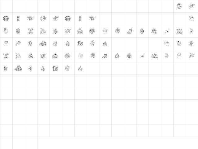 Christmas Regular Character Map