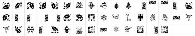 ChristmasMTTwo Regular Character Map