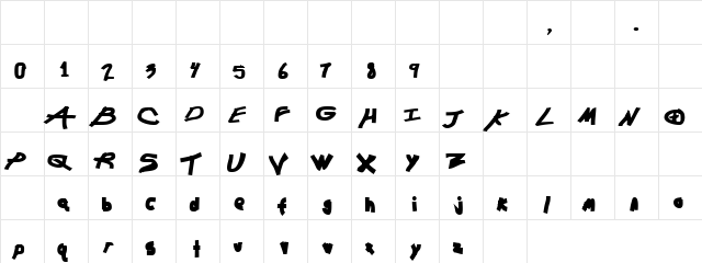 Chunkmuffin Black Character Map