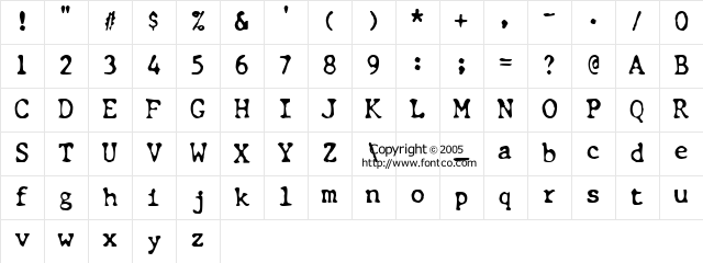 Chunk Type Regular Character Map Chunk Type Regular Character Map