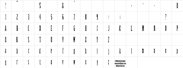 Cinderella Regular Character Map