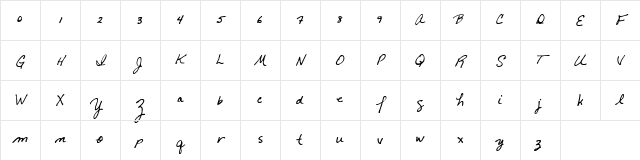 Cindywrite Hand Character Map Cindywrite Hand Character Map