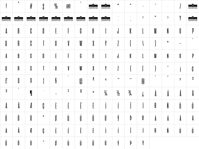 Cinematografica Light Character Map
