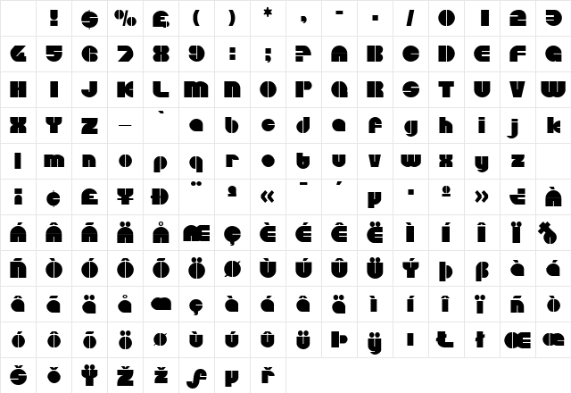 CircularSaw Regular Character Map