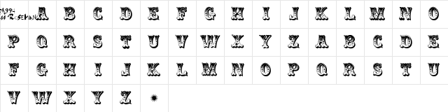 Circus Regular Character Map