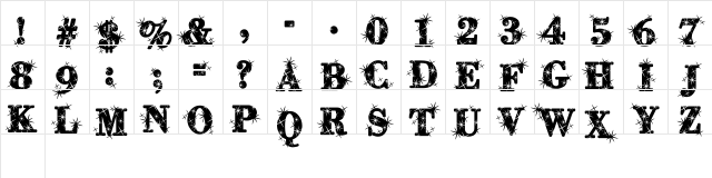 City of Light Regular Character Map City of Light Regular Character Map