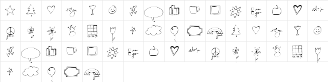 CK Ali Doodle Regular Character Map