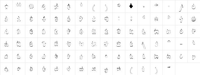 CK Candles Regular Character Map