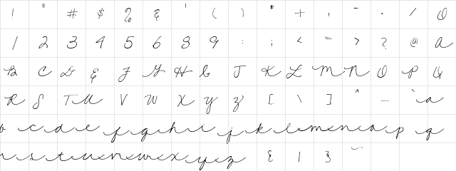 CK Carolyn Regular Character Map