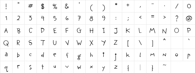 CK Cute Regular Character Map