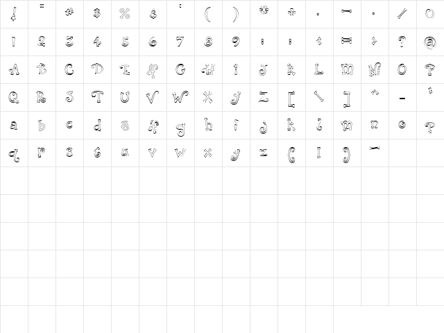 CK Funkie Fun Regular Character Map
