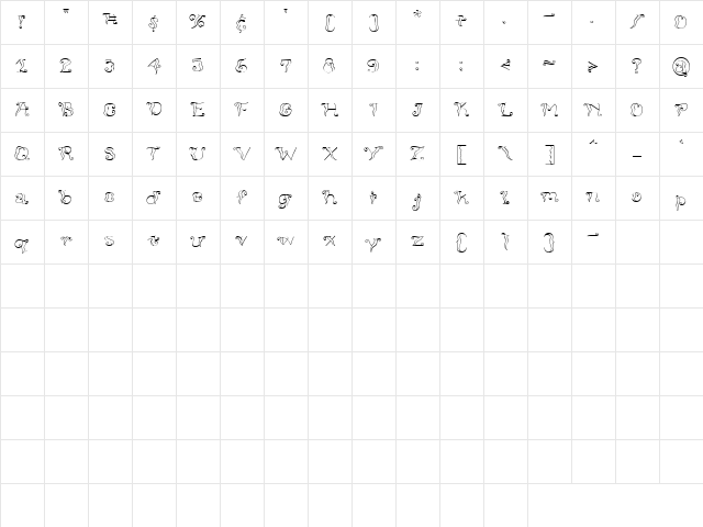 CK Funky Wave Regular Character Map