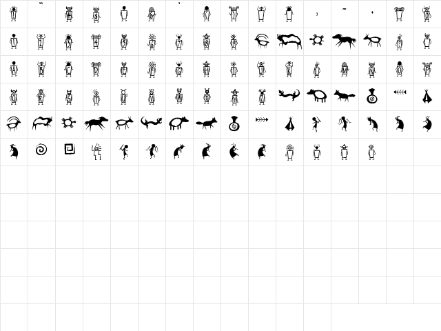 CK Glyph Regular Character Map