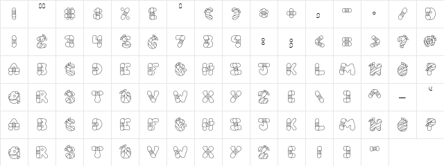 CK Ouch Regular Character Map CK Ouch Regular Character Map