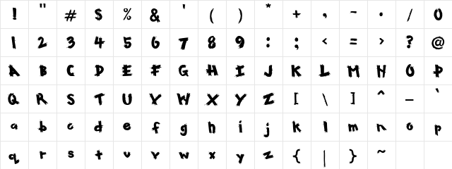 CK Paintbrush Regular Character Map