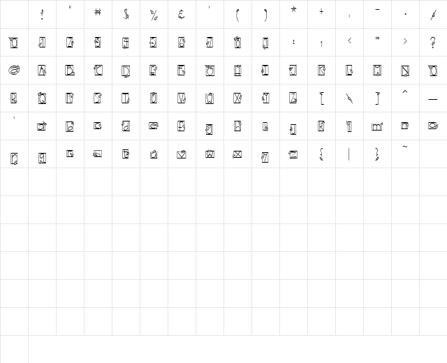 CK Posies Regular Character Map CK Posies Regular Character Map