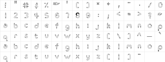 CK Rubber Pencil Regular Character Map CK Rubber Pencil Regular Character Map