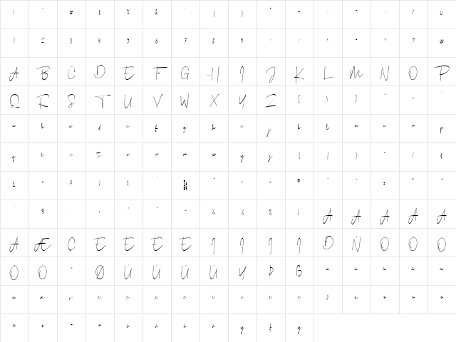 Agustine Signature Regular Character Map