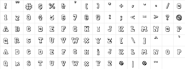 CK Sports Soccer Regular Character Map CK Sports Soccer Regular Character Map