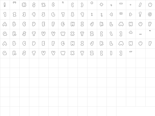 CK Sugar Cookie Regular Character Map