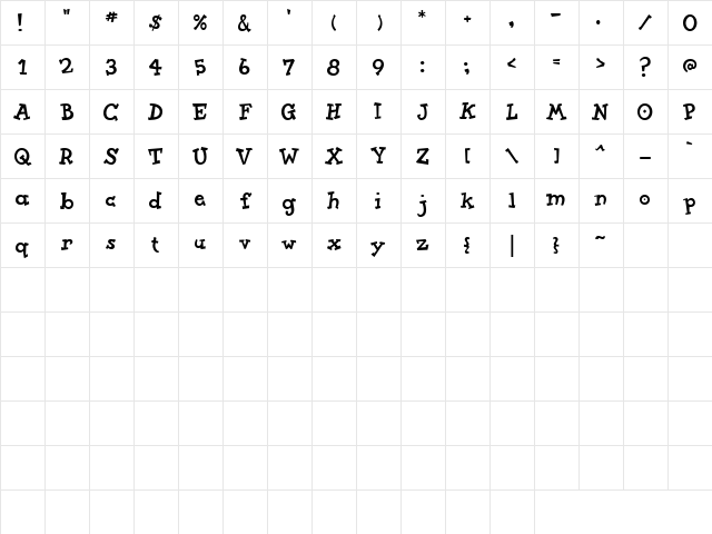 CK Tijuana Regular Character Map