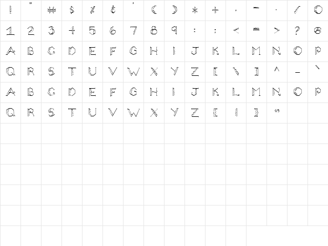 CK Zig Zag Regular Character Map