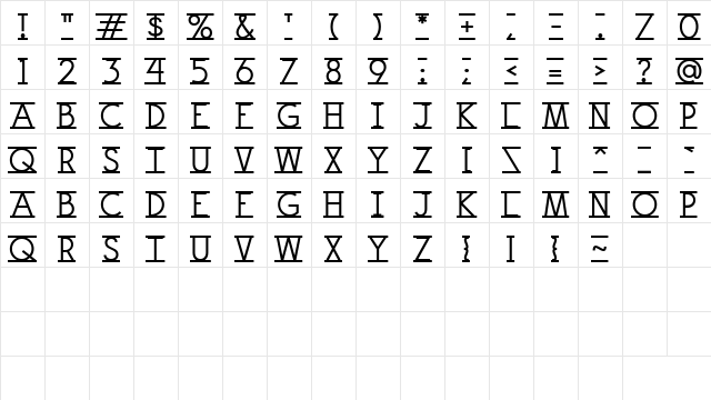 CK Deco Regular Character Map CK Deco Regular Character Map