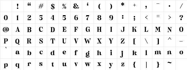 Classical Diary Demo Regular Character Map Classical Diary Demo Regular Character Map
