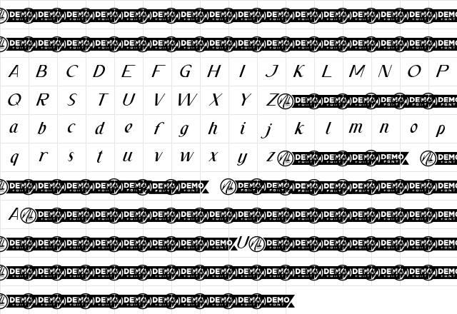 Classic Write Demo Italic Character Map