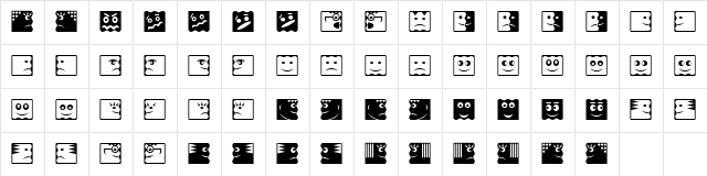 LTFaceValue Regular Character Map