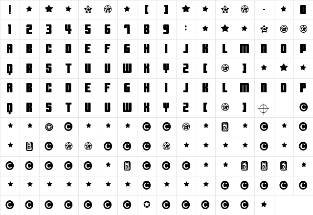 Clearwerkkraftremix Regular Character Map