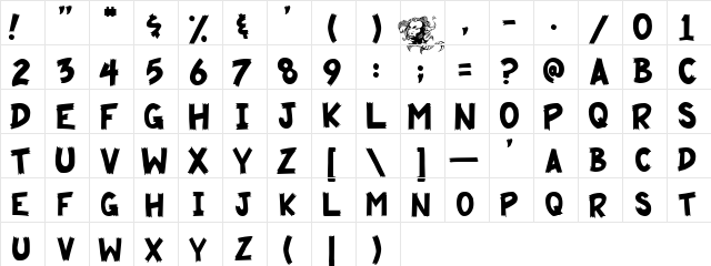 Cliffhanger Normal Character Map