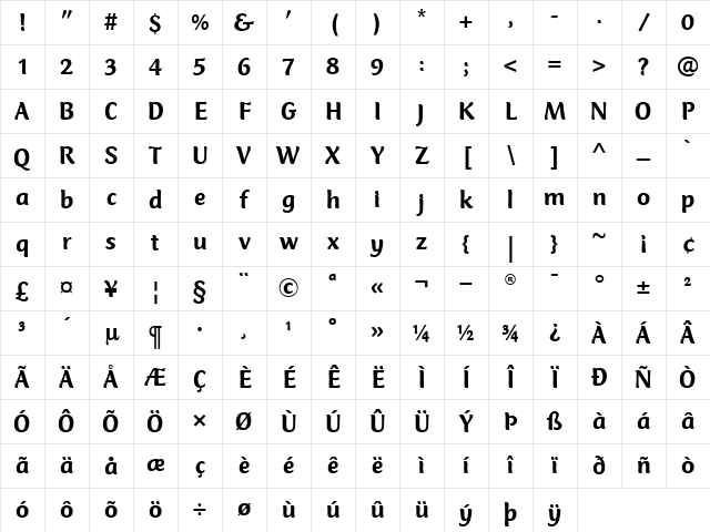 ClubTypeMercurius-Medium Medium Character Map ClubTypeMercurius-Medium Medium Character Map