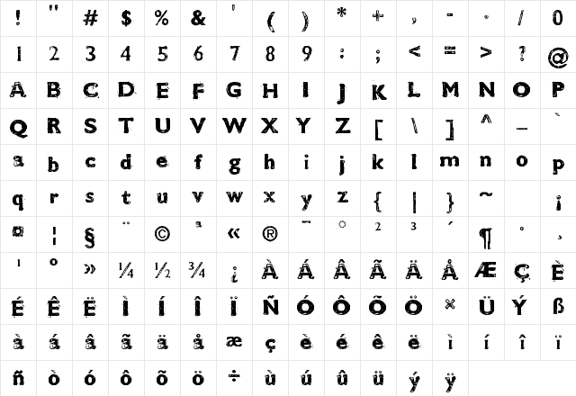CMDestroy Regular Character Map