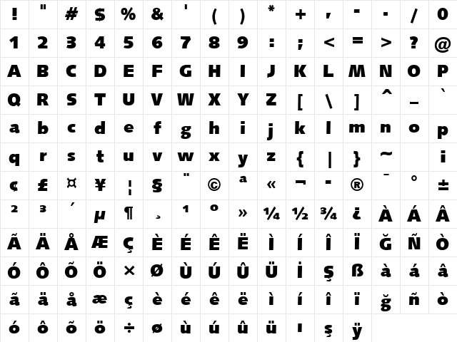 101! EtchASketch Regular Character Map