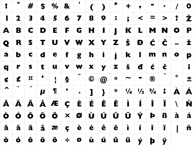 101! Poker Face  ClubZ Regular Character Map