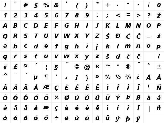 101! Sketchy HorseShoeZ Regular Character Map