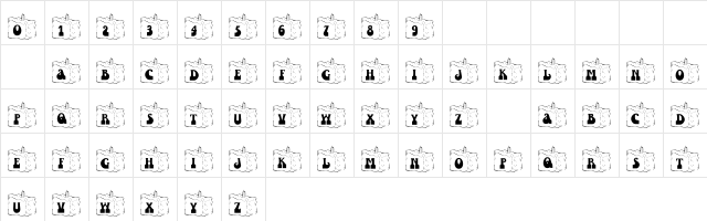 101! Slice of Cake Regular Character Map