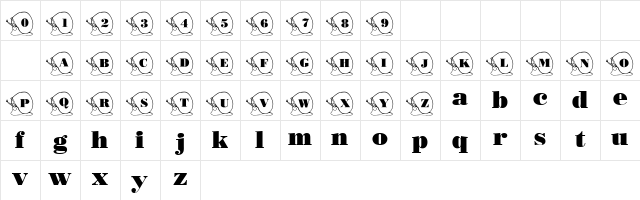 101! Snails Pace Regular Character Map