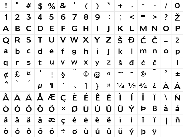 101! We the People Regular Character Map