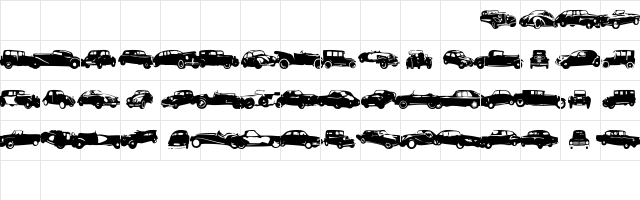 LTHarryCars Regular Character Map