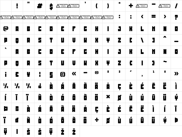 Historical PERSONAL USE ONLY! Regular Character Map Historical PERSONAL USE ONLY! Regular Character Map