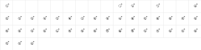KR Oh Man! Regular Character Map KR Oh Man! Regular Character Map