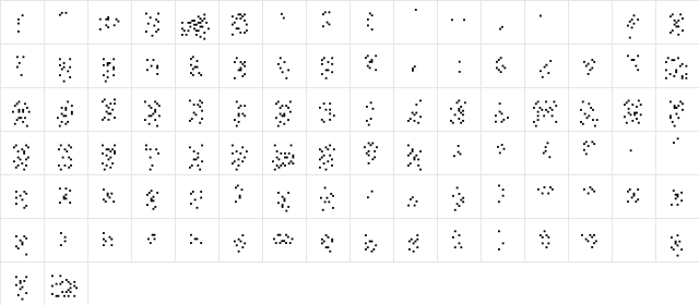 KR Wanted! Regular Character Map