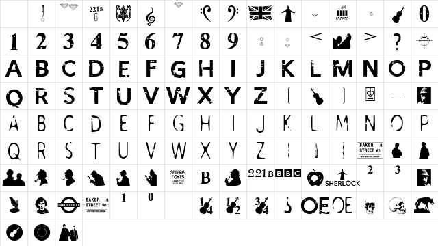 Sweeet! Regular Character Map Sweeet! Regular Character Map