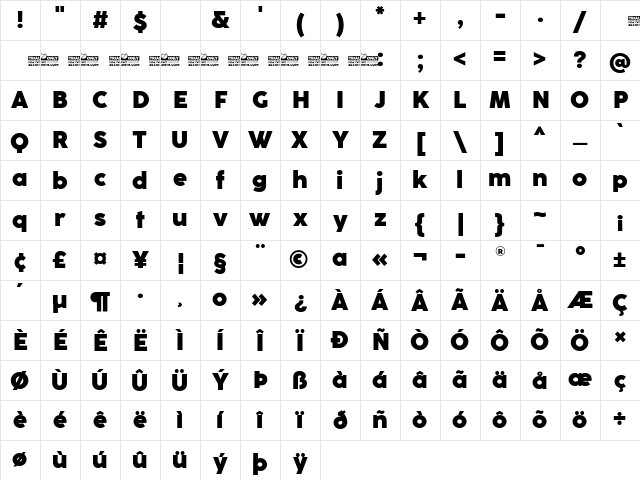 CocoSharp Trial Heavy Character Map CocoSharp Trial Heavy Character Map