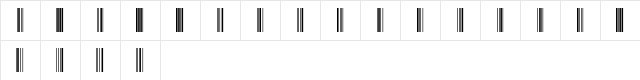 Code-Codabar Normal Character Map Code-Codabar Normal Character Map