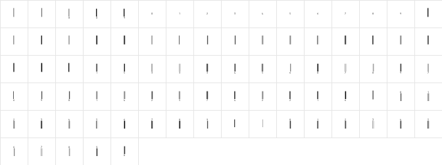 Code-EAN-HH Normal Character Map